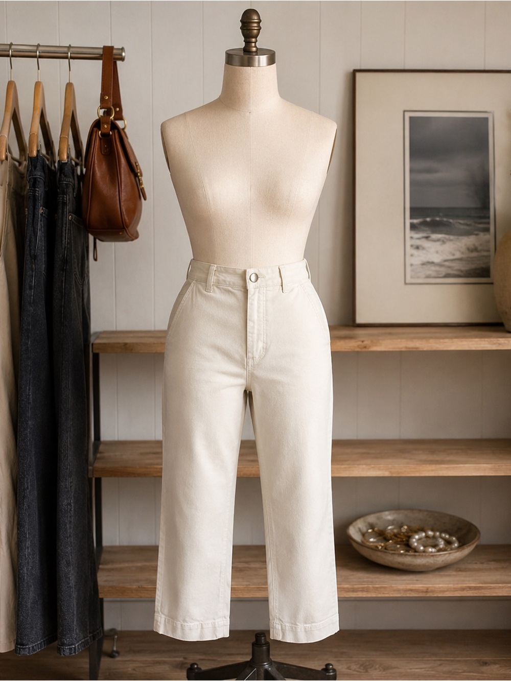 Everlane Utility Chino Pants – Cream/Ivory – Size 4